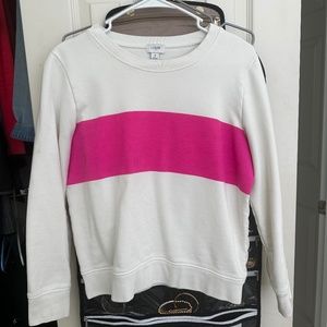 Hot Pink Color Block J Crew Sweatshirt